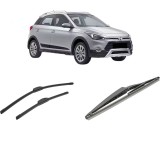 Cumpara ieftin Set 3 stergatoare HYUNDAI i20 ACTIVE (IB, GB) din 2015-2018, pentru parbriz si luneta fata si spate auto, Bosch Twin-Aerotwin Retrofit, din cauciuc si