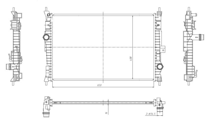 NRF 59302 Radiator, racire motor