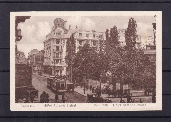 BUCURESTI HOTEL ATHENEE PALACE TRAMVAI ANIMATA