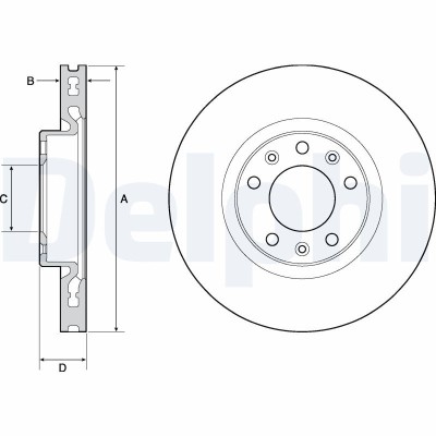 DELPHI BG4669C Disc frana foto