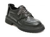 Pantofi EPICA negri, 4403105, din piele naturala