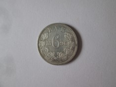 Africa de Sud 6 Pence 1896 argint in stare foarte buna foto
