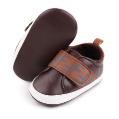Pantofi maro cu bareta lata cu arici (Marime Disponibila: 3-6 luni (Marimea 18