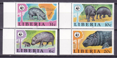 Liberia 1984 fauna MI 1315-1318 MNH foto