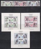 Cehoslovacia 1988 - Jocurile Olimpice de iarnă și vară - Calgary și Seul, Serie + 3 Blocuri, MNH