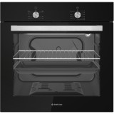 Cuptor gaz incorporabil Studio Casa Lara FG60Nero, Termostat, Timer mecanic, 56&nbsp;l, Grill gaz, Clasa energetica A, Sticla neagra
