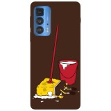 Husa compatibila cu Motorola Moto G71 5G model Sponge Bob Cleaning, Silicon, TPU, Viceversa, Transparent, Carcasa