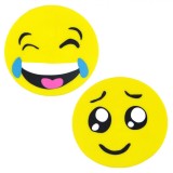 Set Radiere Fancy, Model Smiley, Culoare Galben, 2 Bucăți
