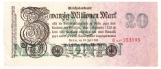 Germania 20 000 000 Mark Marci 1923 P-97a Seria 353195