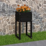 Cumpara ieftin Jardinieră, Negru, 40x40x81 cm, lemn masiv de pin