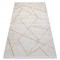 Covor modern DUKE 51557 crem / auriu - Geometric, structurat, foarte moale, franjuri, 160x220 cm