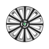Set 4 capace roti R15 Compatibil Cu Skoda Trend Silver-Black