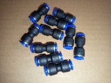Set 10 x Conector Pneumatic drept PU 6mm Sunt noi