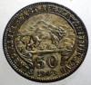 J.326 EAST AFRICA DE EST COLONIE BRITANICA GEORGE VI 50 CENTS 1/2 HALF SHILLING 1943 ARGINT