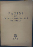 PARTITURI:PAGINI DIN CREATIA ROMANEASCA DE BALET/1958:Andricu/Jerea/Jora/Vancea+