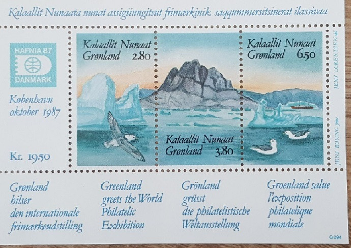 C760 - Groenlanda 1987 - bloc 1 neuzat,perfecta stare