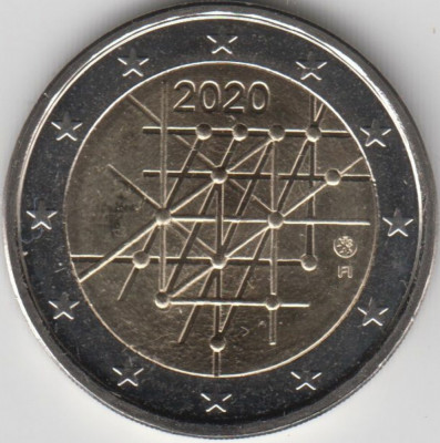 moneda 2 euro comemorativa FINLANDA 2020_Turku, UNC foto