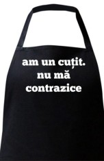 Sort personalizat Bucatar, Am un cutit