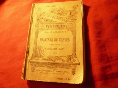Dna de Lafayette - Printesa de Cleves , BPT 1259-1260 , 160 pag trad. Lucrezzia Kar foto
