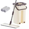 Mop Profesional cu 2 Cuve Spălare/Uscare Rohs + 2 Rezerve Cadou. Mop Rotativ 360&deg;, Microfibra, Curățare Umedă/Uscată. Ideal Parchet/Gresie