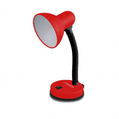 Lampa de birou cu brat flexibil, Esperanza Vega 94379, 31cm inaltime, dulie E27, rosie