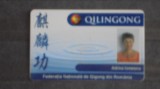 CARD MEMBRU QILINGONG - PERSONALIZAT - FEDERATIA NATIONALA DE QILINNGONG ROM. -