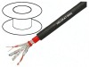 Cablu de rețea HELUKAT 600A S/FTP 4x2x23AWG PVC Negru