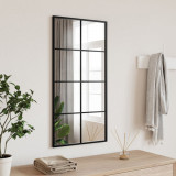 Oglinda de perete, negru, 40x80 cm, dreptunghiulara, fier GartenMobel Dekor, vidaXL