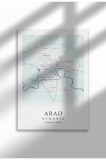 Poster Canvas cu Harta Orașului Arad - Rom&acirc;nia &ndash; Print Digital Ne&icirc;nramat | A3 (29.7 x 42 cm)