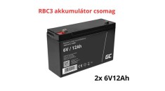 Pachet de baterii de &icirc;nlocuire APC RBC3 (2x 6V 12Ah)