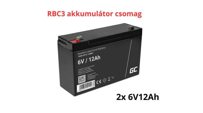 Pachet de baterii de &icirc;nlocuire APC RBC3 (2x 6V 12Ah)