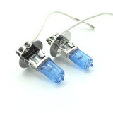 Set 2 Becuri Auto Halogen H3 Carguard Long Life, +100% Intensitate, Efect Alb Xenon, 12V, 55W, Proiectoare Ceata