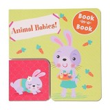 Book in A Book: Animal Babies Carti pentru copii Carti in engleza Joc interactiv Paginile Mari si Mici
