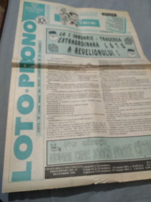 ZIAR LOTO-PRONO NR, 51/52 23 DECEMBRIE 1991 foto