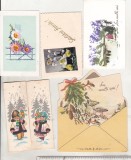 bnk cp Lot 17 felicitari dimensiuni mici , uzate