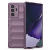 Husa pentru samsung galaxy note 20 ultra 4g / note 20 ultra 5g, antisoc, margini striatii, magic shield, purple