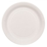 Set Farfurii, ECO, H&acirc;rtie Compostabilă, 23 cm, 10 Bucăți, Alb