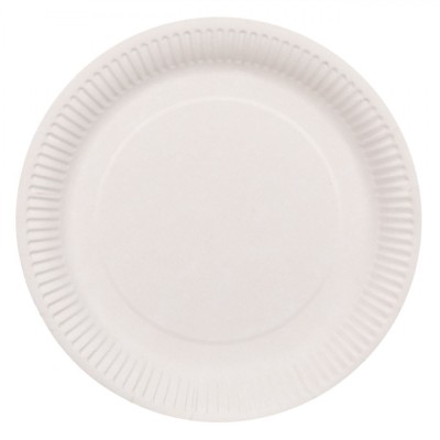 Set Farfurii, ECO, H&amp;acirc;rtie Compostabilă, 23 cm, 10 Bucăți, Alb foto