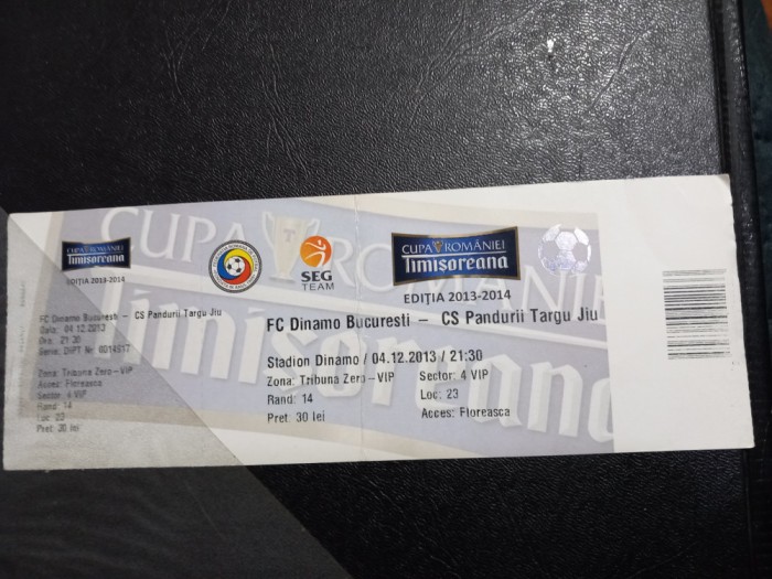 Bilet Dinamo - Pandurii Tg. Jiu