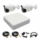 Sistem supraveghere 2 camere Rovision oem Hikvision 2MP, Full HD, IR 40M, DVR 4 Canale 1080P lite, Accesorii incluse SafetyGuard Surveillance