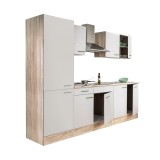 Mobilier Bucătărie Leziter Yorki 270 cu rafturi, fără blat - Lățime 270 cm, Stejar Sonoma, Plăci Laminate 16mm