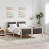VidaXL Cadru de pat cu headboard Gri &icirc;nchis 140 x 200 cm țesătură 3394264
