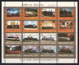 Umm Al Qiwain 1972 Mi 1226/241 bloc MNH - Locomotive - format mic 45 &euro;, Nestampilat