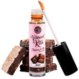Luciu de buze pentru sex oral Secret Play, cu efect de vibratie, cu aroma brownie, 6 gr