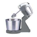 Mixer Hausberg, 250 W, 2 L, 7 viteze, 220 V, bol inox, motor cupru, accesorii incluse, Gri