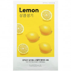 Masca de fata cu extract concentrat de lamaie, pentru efect de iluminare si revitalizare Missha Airy Fit Sheet Mask Lemon, 19g