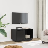 Cumpara ieftin Comodă TV, negru, 74x35x44 cm, lemn masiv de pin