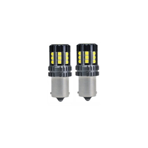 Bec auto o faza BA15S 3030 24SMD CREE CANBUS, 9V&ndash;30V, nonpolar, lumina alba 2880 lm Cod: JSUN53 Automotive TrustedCars