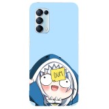 Husa compatibila cu Oppo A5 (2020) model Dummy Shark, Silicon, TPU, Viceversa, Transparent, Carcasa