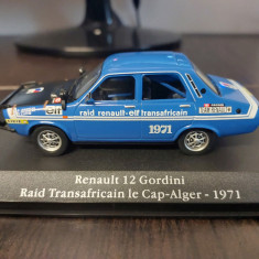 Macheta RENAULT 12 GORDINI RAID TRANSAFRICAIN LE CAP ALGER 1971 - Atlas, 1/43.